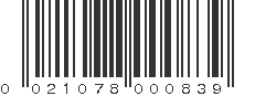 UPC 021078000839