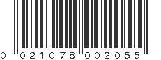 UPC 021078002055