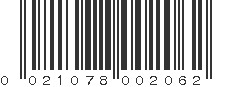 UPC 021078002062