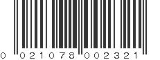 UPC 021078002321