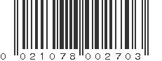 UPC 021078002703