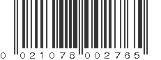 UPC 021078002765