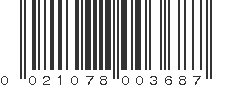 UPC 021078003687