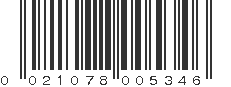 UPC 021078005346