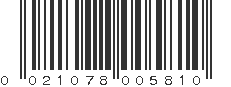 UPC 021078005810