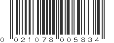 UPC 021078005834