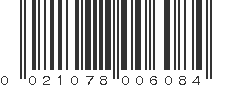 UPC 021078006084