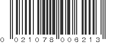 UPC 021078006213