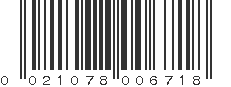 UPC 021078006718