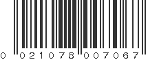 UPC 021078007067