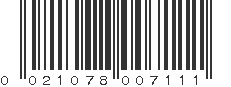 UPC 021078007111