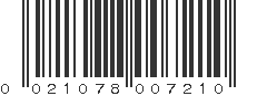UPC 021078007210