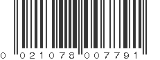 UPC 021078007791