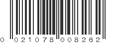 UPC 021078008262