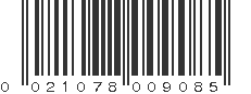 UPC 021078009085