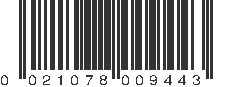 UPC 021078009443