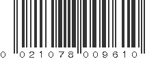 UPC 021078009610