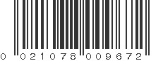 UPC 021078009672
