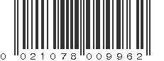 UPC 021078009962