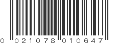 UPC 021078010647