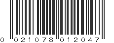 UPC 021078012047