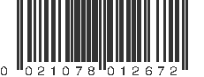 UPC 021078012672