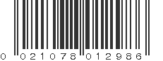 UPC 021078012986