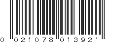 UPC 021078013921