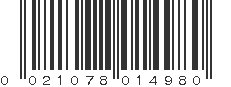 UPC 021078014980