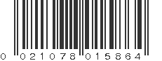 UPC 021078015864