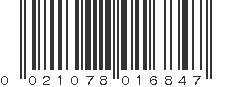 UPC 021078016847