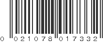 UPC 021078017332