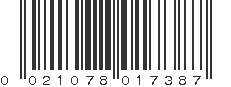 UPC 021078017387