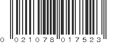 UPC 021078017523