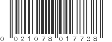 UPC 021078017738