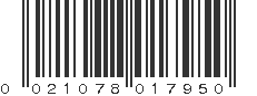 UPC 021078017950