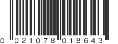 UPC 021078018643