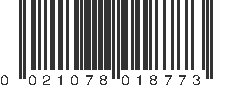 UPC 021078018773