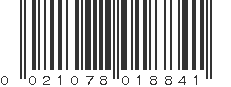 UPC 021078018841