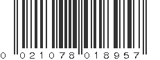 UPC 021078018957