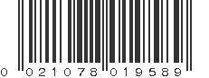 UPC 021078019589