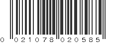 UPC 021078020585