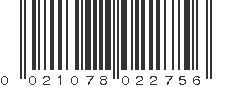 UPC 021078022756