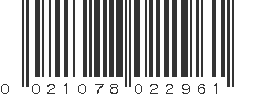 UPC 021078022961