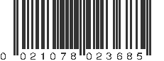 UPC 021078023685