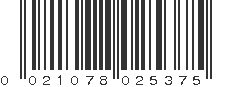 UPC 021078025375