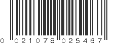 UPC 021078025467