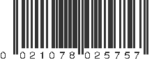 UPC 021078025757