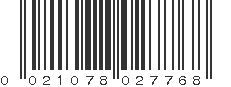 UPC 021078027768