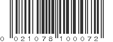 UPC 021078100072